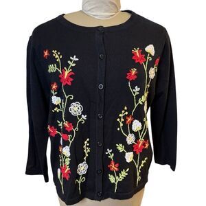 Bechamel Vintage Floral Embroidered Cardigan Sz. L